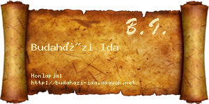 Budaházi Ida névjegykártya