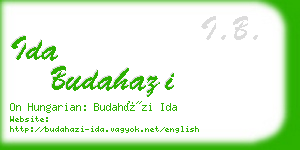 ida budahazi business card